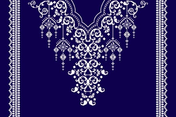 Beautiful Neckline Embroidery Pattern