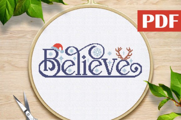 Believe Cross Stitch Pattern PDF