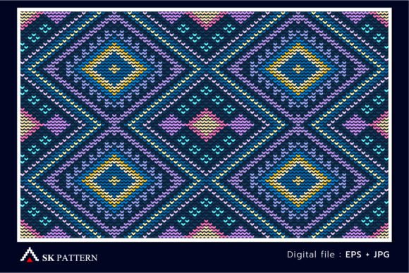 Embroidery Abstract Navajo Style Design