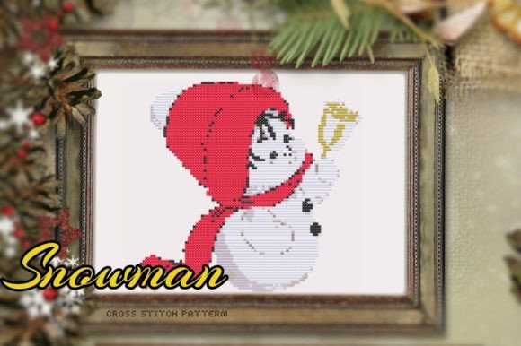 Snowman Cross Stitch Pattern