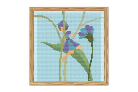 Vintage Pixie in the Meadow Cross Stitch Pattern